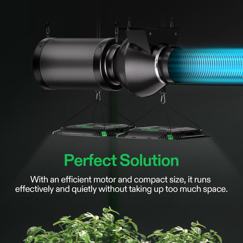 VIVOSUN D4 4 Inch 195 CFM Inline Duct Ventilation Fan HVAC Vent Blower for Hydroponics Grow Tent - Image 4