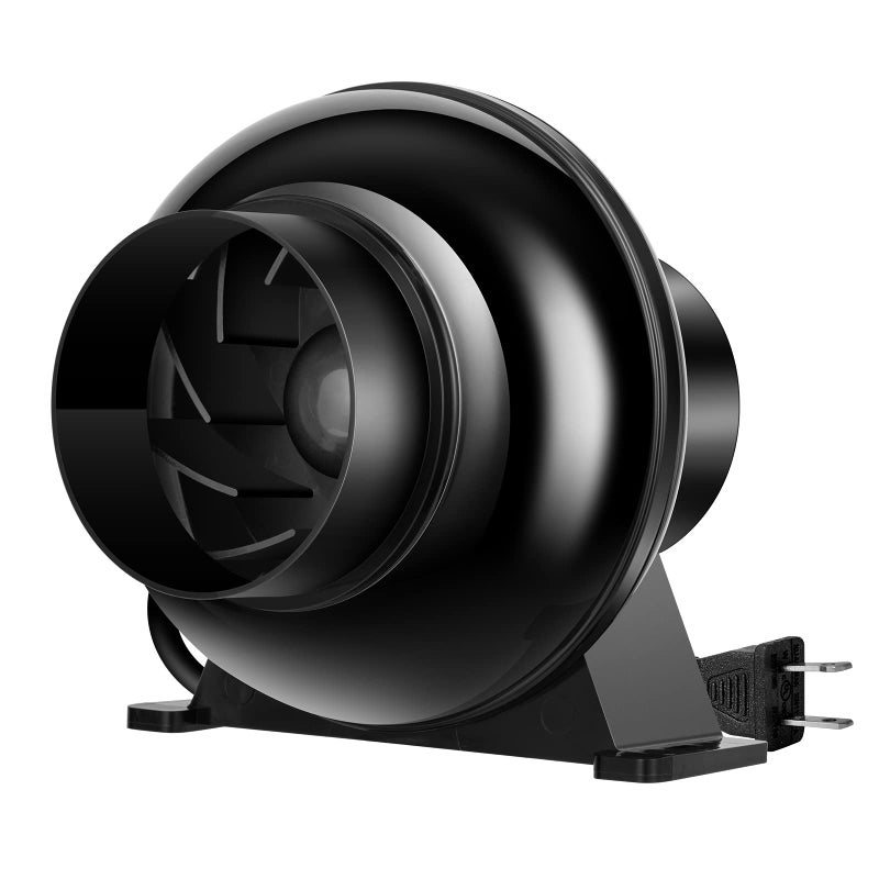 VIVOSUN D4 4 Inch 195 CFM Inline Duct Ventilation Fan HVAC Vent Blower for Hydroponics Grow Tent - Image 1