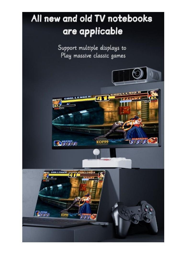 Generic - 4K HD video game console, dual 2.4G wireless controllers, plug-and-play video game stick, built-in 15,000 games, retro handheld game console - Image 1