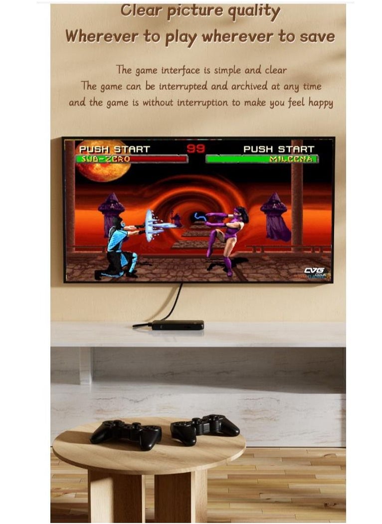 Generic - 4K HD video game console, dual 2.4G wireless controllers, plug-and-play video game stick, built-in 15,000 games, retro handheld game console - Image 1