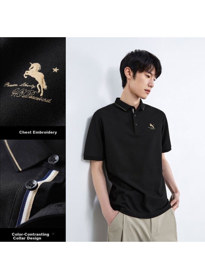 Waxbird Peacebird Men's Ice Oxygen Bar Polo Shirt Men's Summer Casual Embroidered Short Sleeve White 1 Xxl - Image 4