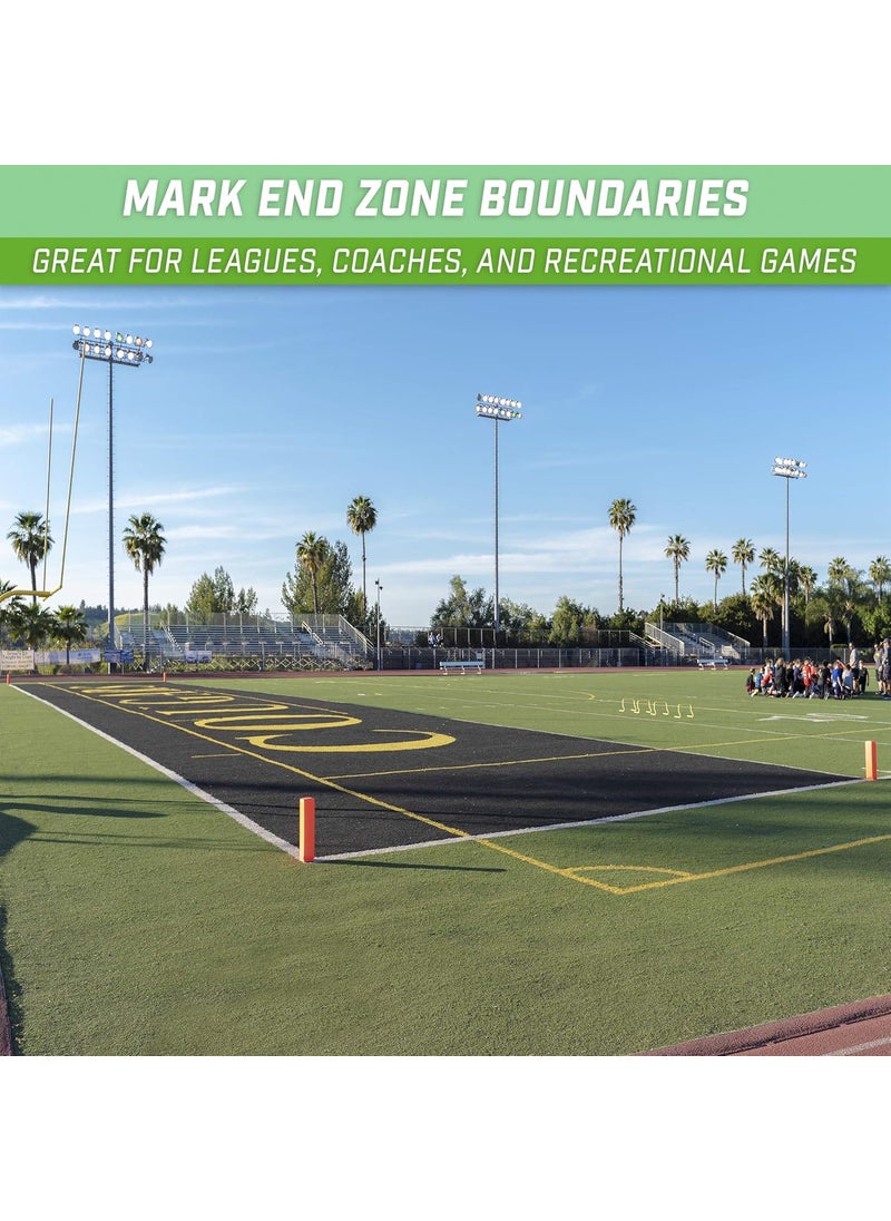 GoSports GoSports Football End Zone Pylons  Set of 4 Regulation 18 Inch x 4 Inch Sand Weighted Anchorless Football Field Markers  - Image 2