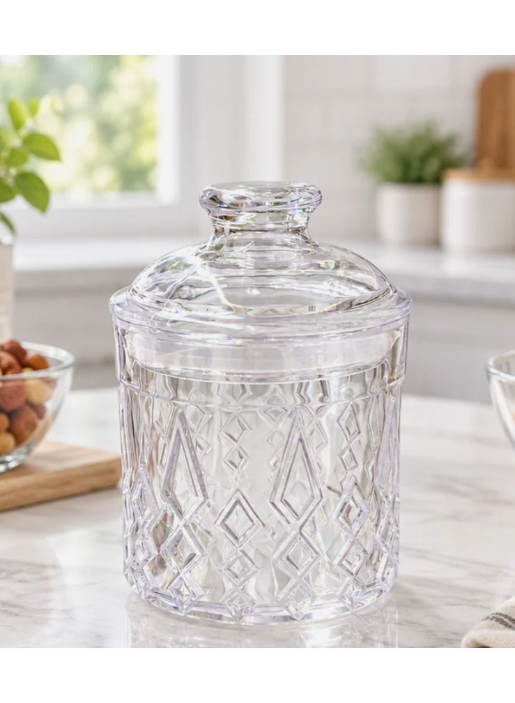 AKDC Acrylic Canister with Lid - 500ml - Image 1