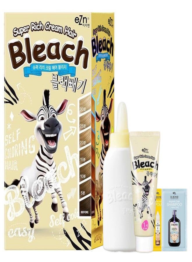 eZn Super Rich Cream Hair Bleach Kit (4.8oz) - Korean Permanent Bleach - Image 1