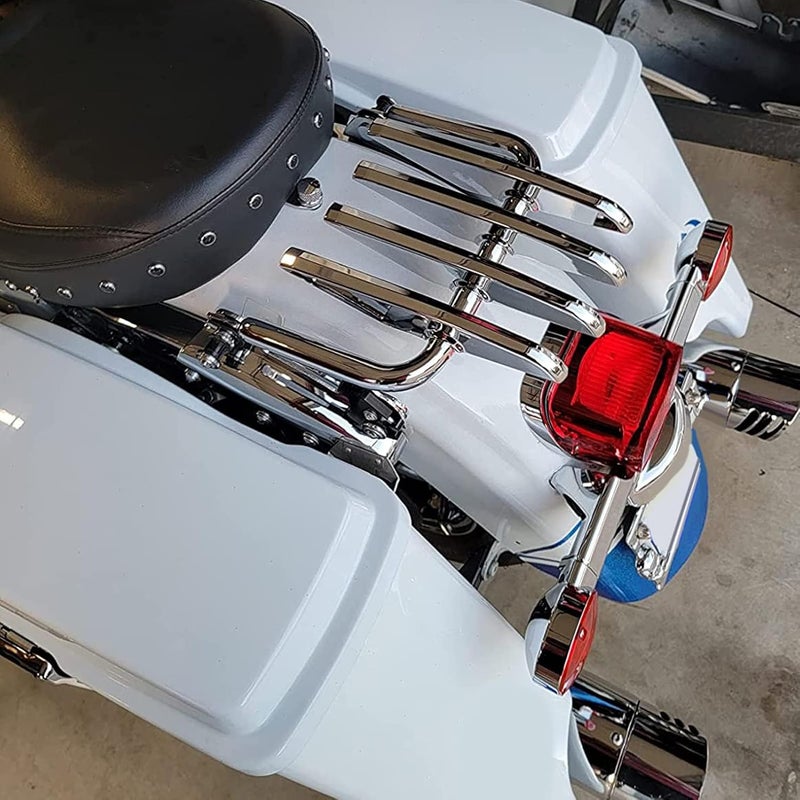 Dasen Chrome Mounting Stealth Luggage Rack Detachable for Harley Davidson Touring Models (2009-2022) - Image 4