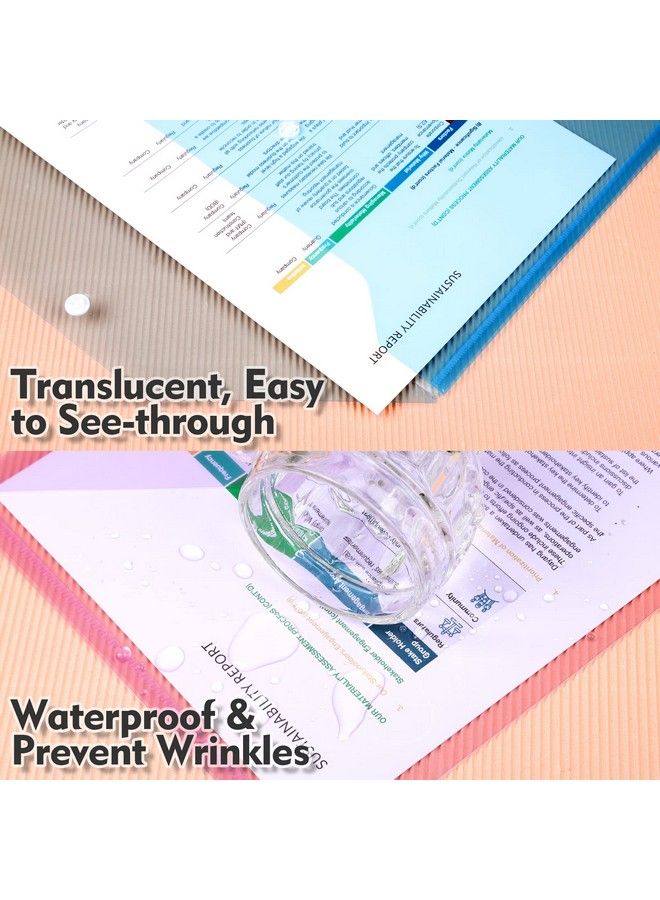 LEOBRO 24 Pack Plastic Envelopes With Snap Closure Plastic File Folders For Documents Us Letter A4 Size Clear Poly Envelopes Folders File Bags Reusable Document Envelopes For School Office Supplies  - Image 5