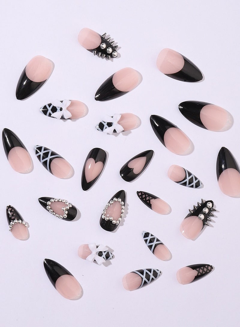 Goolsky Nail art wear, nail love chain, water drop diamond burst flash, fake nail patch, premium sense detachable - Image 2