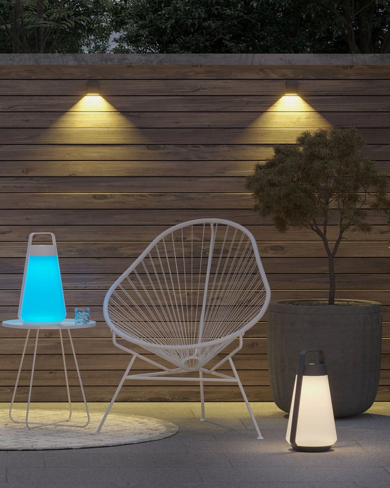 Sompex Air RGB table lamp | 9 light colours | Stepless touch dimmer | Made with recycled aluminium | Indoor & outdoor | 3.5W | Battery operated | IP 65 (water resistant) | 21.5 x 40 cm - Black - Image 2