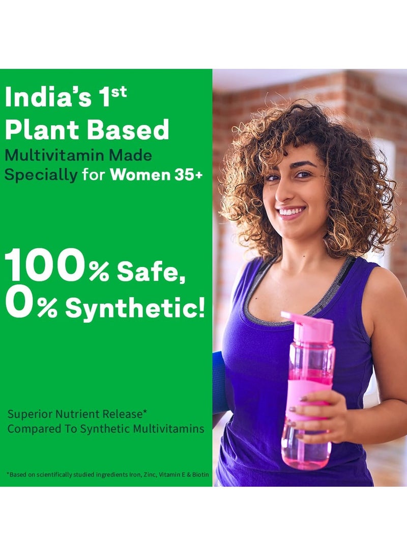 أوزيفا فيتامينات نباتية متعددة للنساء بعمر 35+| للصحة الهرمونية والجلد والشعر وصحة العظام | مع تشاستيبيري، وفيتامين E وD3، 50 كبسولة نباتية - Image 2