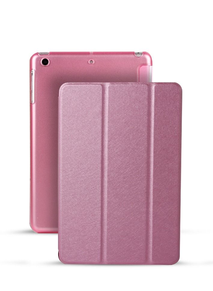 Loquat Three Fold Smart Protective Case For Pink iPad