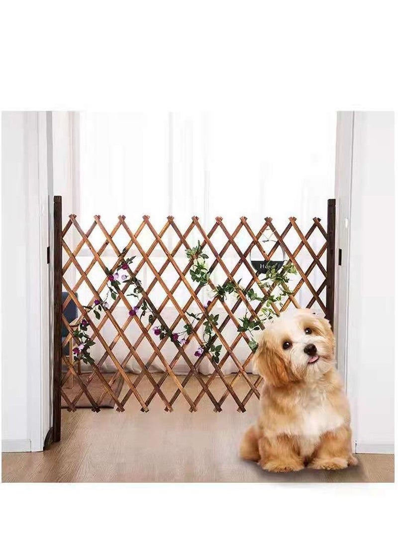 LINGWEI Wooden Trellis Fence Brown 98x120cm 2pcs - Image 4