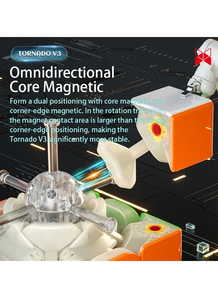 QiYi X-MAN TORNADO V3 M PIONEER UV 3X3 Maglev Magnetic Core Speed Cube - Image 5