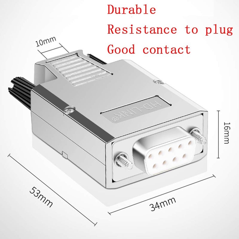 ANMBEST 2PCS DB9 Breakout Connector, Solderless Metal Shell RS232 D-SUB Serial to 9-Pin Port Terminal Female Adapter Connector Breakout Board with Case - Image 3