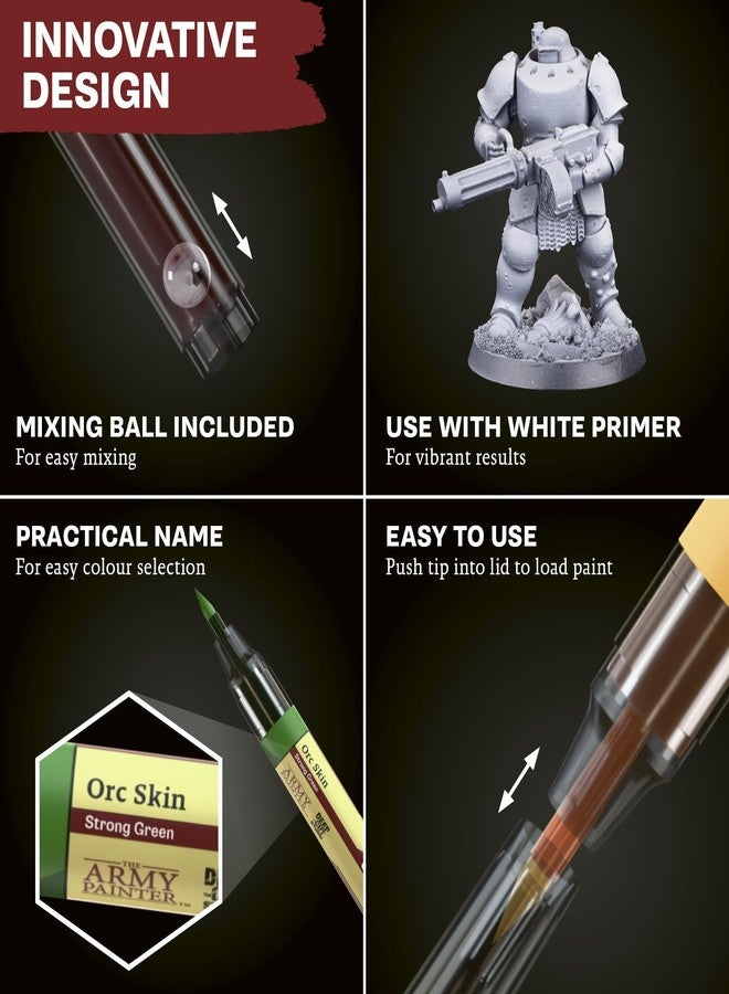 The Army Painter, Speedpaint Marker Introductory Set, 3 x 6ml Speedpaint 2.0 Markers, Green, Red & Yellow Acrylic Contrast Paint Markers for miniature painting - Image 4