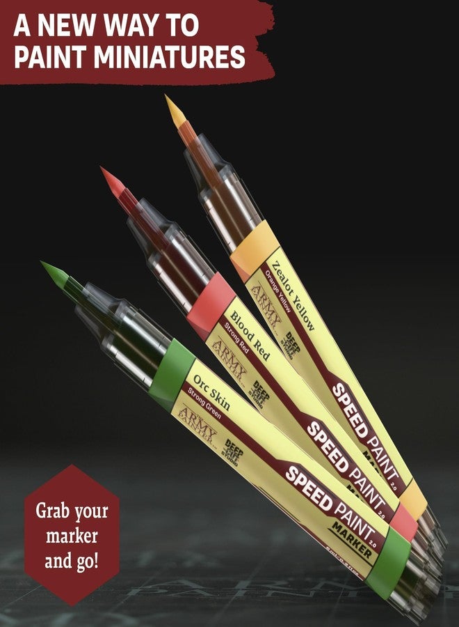 The Army Painter, Speedpaint Marker Introductory Set, 3 x 6ml Speedpaint 2.0 Markers, Green, Red & Yellow Acrylic Contrast Paint Markers for miniature painting - Image 2