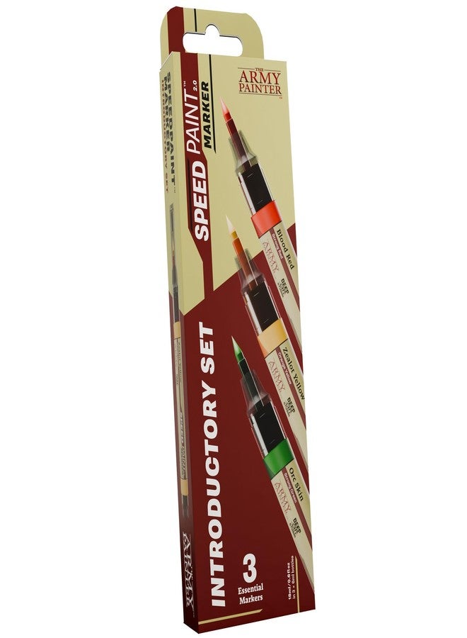 The Army Painter, Speedpaint Marker Introductory Set, 3 x 6ml Speedpaint 2.0 Markers, Green, Red & Yellow Acrylic Contrast Paint Markers for miniature painting - Image 1