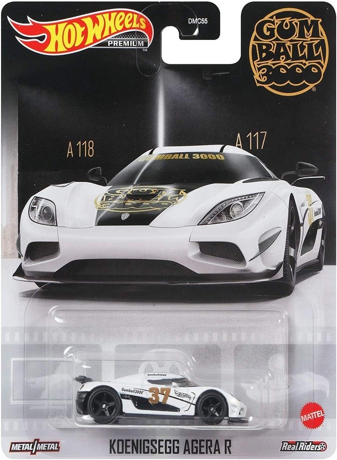 die cast DieCast Hotwheels Koenigsegg Agera R (White) 1:64 Scale Real Riders - Image 1