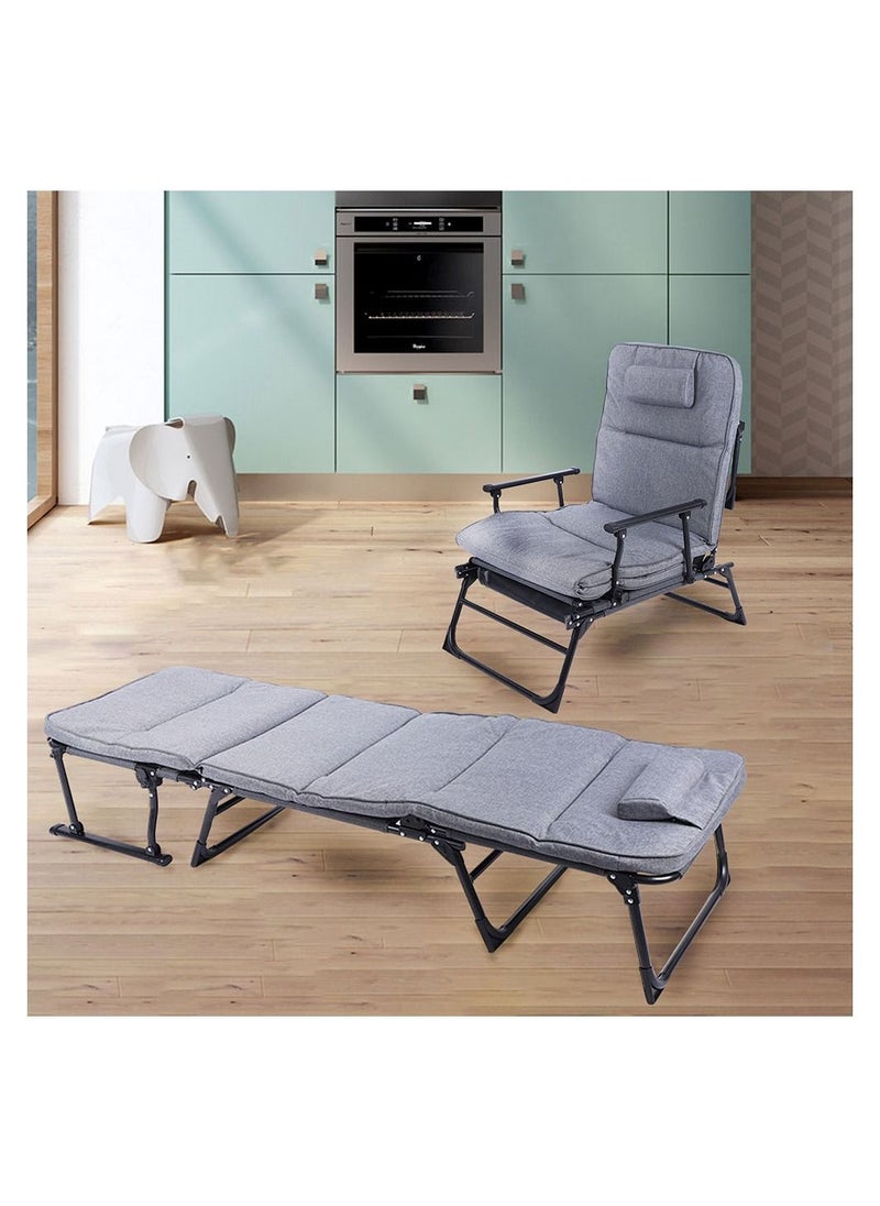 Cool Baby - COOLBABY Folding Sleeping Cots for Adults Folding Chaise Lounge Chairs Outdoor Portable Folding Bed Cot Lounge Chair - Image 1