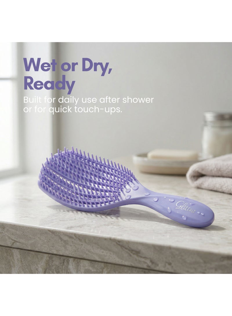 Glitters AuraFlow Detangling Hairbrush - Vent Brush for Fast Drying & Easy Styling - Image 4