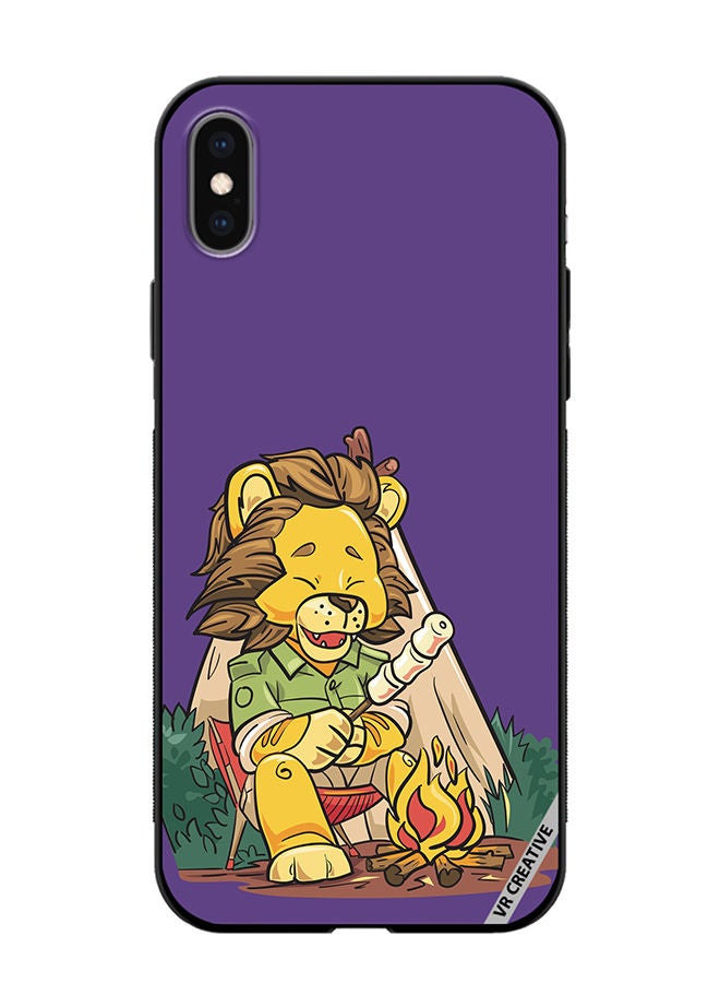 VR CREATIVE Protective Case Cover For Apple iPhone XS Max Lion Chilling Design Multicolour - Image 1