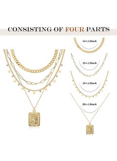 Gold Layered Necklaces For Women Trendy Retro Square Pendant Necklace Dainty Chunky Chain Choker Necklaces For Jewelry Birthday Gifts (Gold) - pzsku/Z7ABE1A0D651A66138816Z/45/_/1735816861/224ada99-4fbb-410a-930a-fd1268755dcb