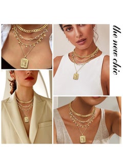 Gold Layered Necklaces For Women Trendy Retro Square Pendant Necklace Dainty Chunky Chain Choker Necklaces For Jewelry Birthday Gifts (Gold) - pzsku/Z7ABE1A0D651A66138816Z/45/_/1735816872/400a51e4-5c57-45cf-9a00-17cac7815cc4