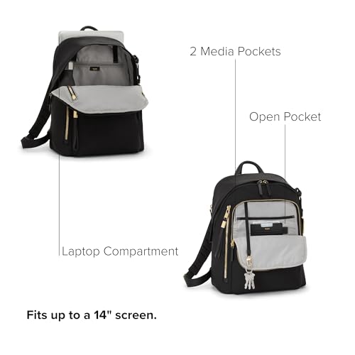 TUMI Women's Halsey Backpack, Black/Gunmetal, One Size - Image 3