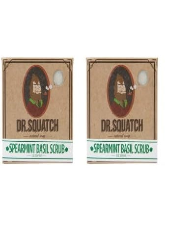 Dr. Squatch Dr Squatch All Natural Bar Soap for Men with Zero Grit Spearmint Basil Pack of 2 