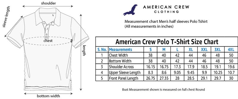 AMERICAN CREW Polo Collar Regular Fit T-Shirt For Men With Pocket (Ac360-Xxl_Bachelor Button), Blue - Image 4
