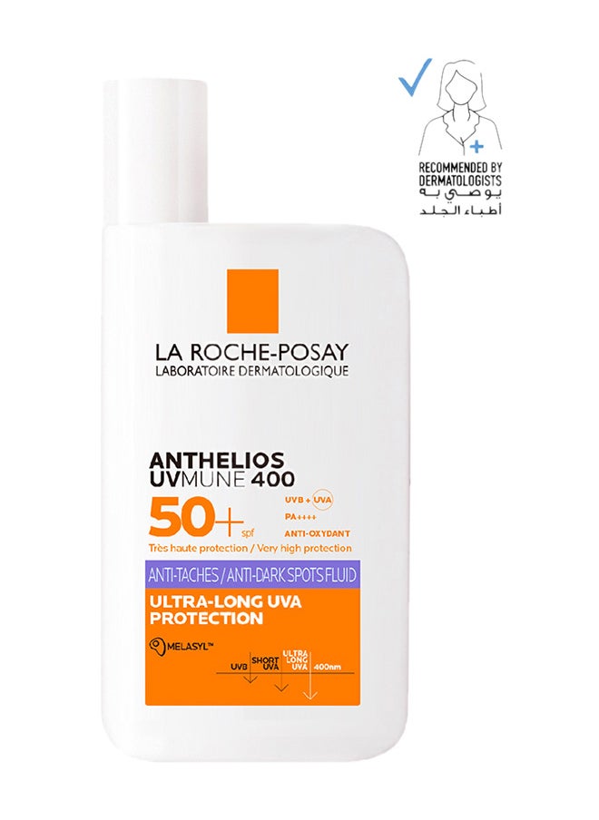 LA ROCHE-POSAY Anthelios Uvmune 400 Spf 50+  Invisible Fluid For Dark Spots  - Image 1