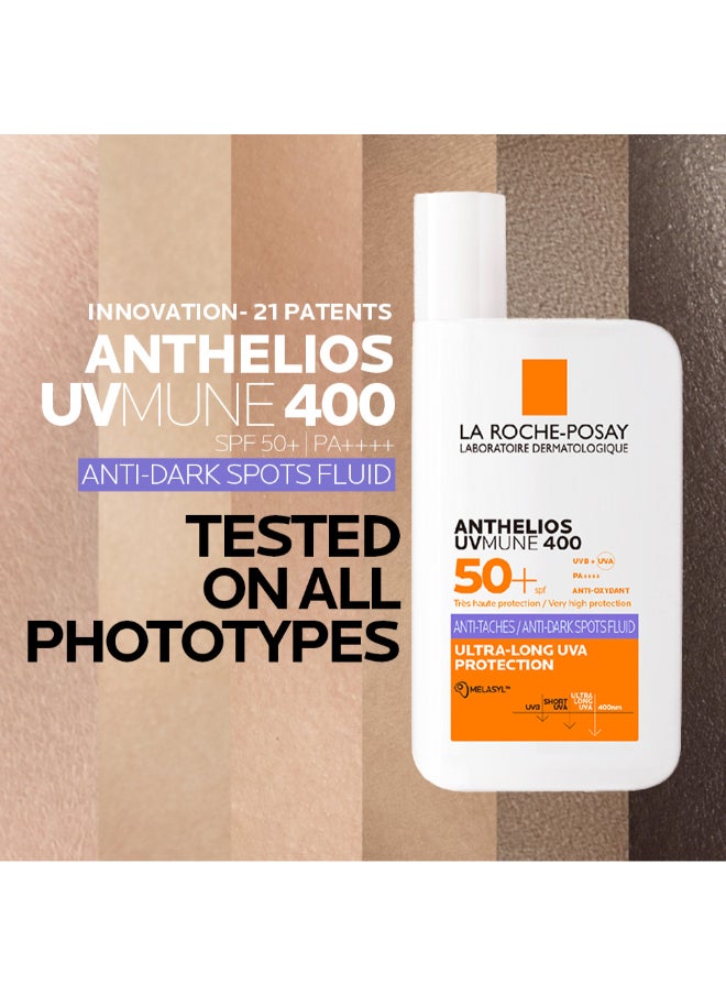 LA ROCHE-POSAY - Anthelios Uvmune 400 Spf 50+  Invisible Fluid For Dark Spots - Image 1