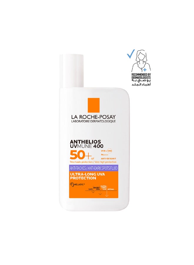 LA ROCHE-POSAY أنتيليوس يوفيمون 400 واقي شمس SPF 50+ سائل غير مرئي للبقع الداكنة - Image 1