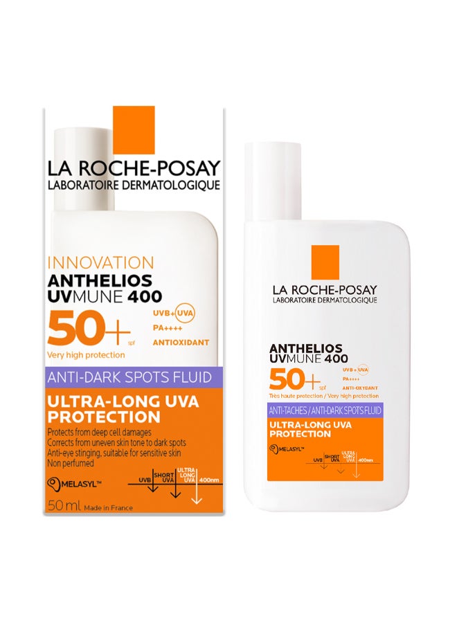LA ROCHE-POSAY أنتيليوس يوفيمون 400 واقي شمس SPF 50+ سائل غير مرئي للبقع الداكنة - Image 2