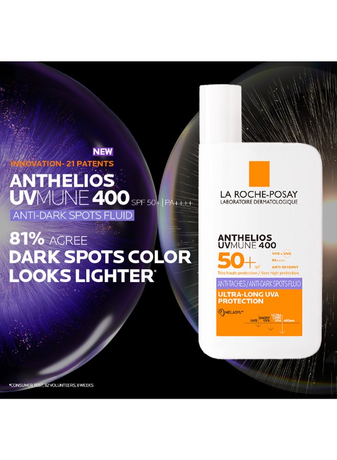 LA ROCHE-POSAY أنتيليوس يوفيمون 400 واقي شمس SPF 50+ سائل غير مرئي للبقع الداكنة - Image 3