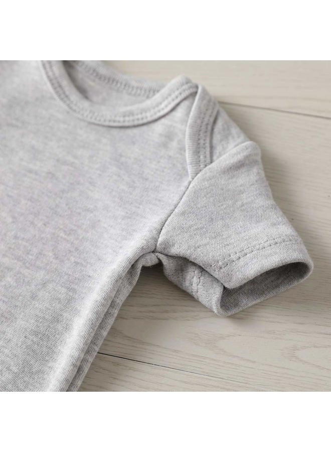 shlrzy Handsome just Like dad Newborn Baby boy Clothes Unisex Funny Baby Bodysuits for Girls, Gray, 0-3 months - Image 2
