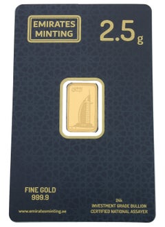EMIRATES MINTING Emirates Minting 2.5 Grams Burj Al Arab Gold Bar 999.9 Purity  - Image 1