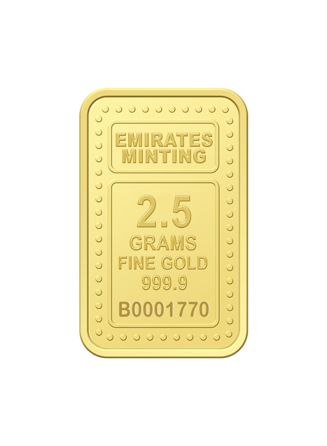 الإمارات مينتنج الإمارات مينتينج سبيكة ذهب 2.5 جرام - تصميم برج العرب - نقاء 999.9  - Image 4