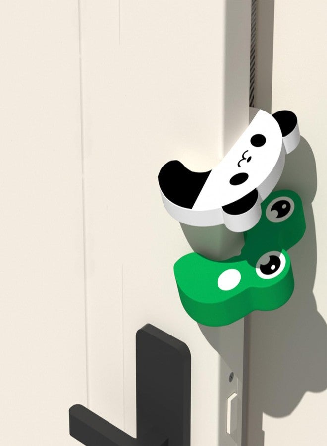 Potency واقي مقابض الأبواب على شكل حيوانات مصنوع من إسفنج EVA عالي الجودة، وواقي للأصابع من الانحشار للأطفال، متعدد الألوان (B-AB متعدد الألوان، عبوة من 3 قطع) - Image 4