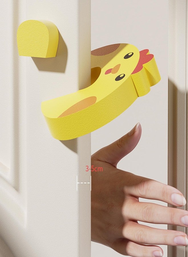 Potency واقي مقابض الأبواب على شكل حيوانات مصنوع من إسفنج EVA عالي الجودة، وواقي للأصابع من الانحشار للأطفال، متعدد الألوان (B-AB متعدد الألوان، عبوة من 3 قطع) - Image 2