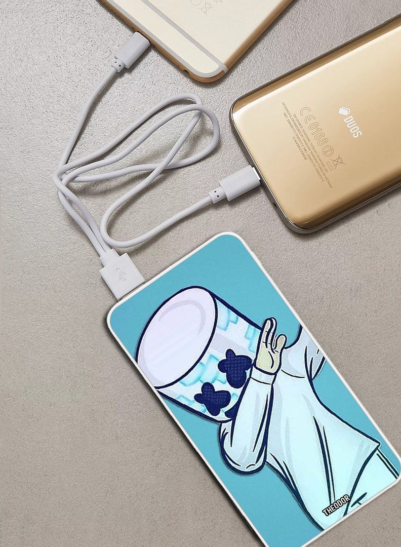 Theodor 10,000 mAh Super Fast Charging Ultra Compact Power Bank with Quick Charge & Power Delivery, Portable Charger For iPhone and Android Marshmello - Image 2