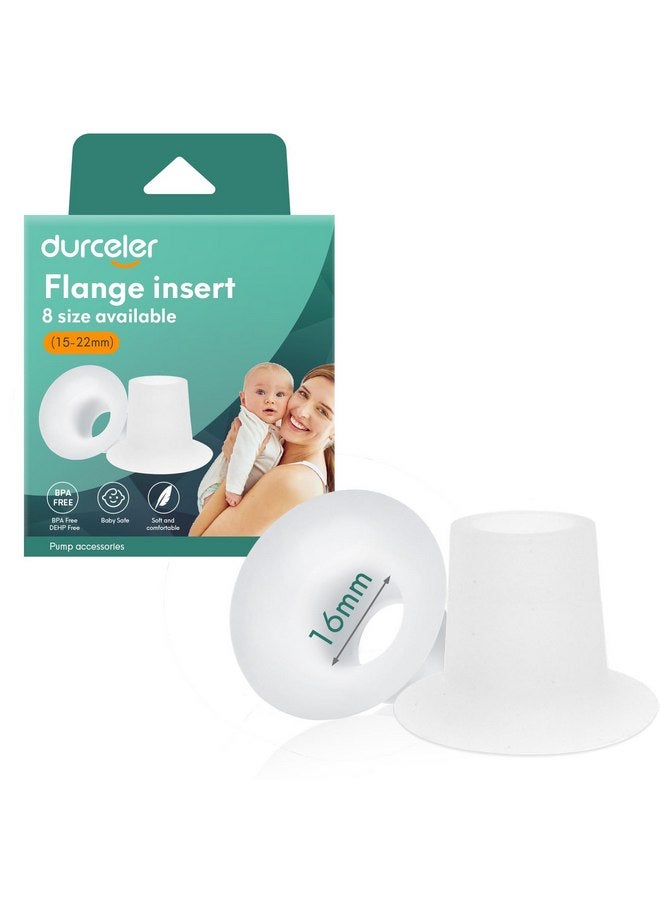 Durceler 16mm Flange Insert Compatible with Momcozy S9 S10 S12 Pro, bluefair BIOBOO, S21, Bellababy, NCVI, kmaier, TSRETE, MomMed, NaNaLazy, NIRGU, Onlyeah, MomWills, Medela, Spectra 24mm Breast Pump - Image 1