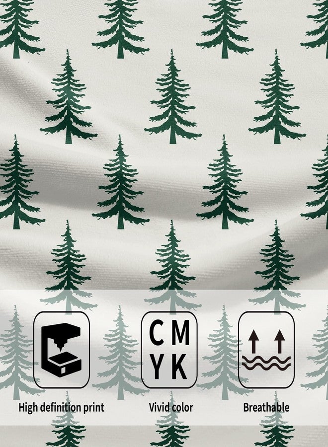 Aytipun Green Christmas Hand Towels for Bathroom Set of 2 Xmas Tree Print Holiday Themed Decorative Handtowels Soft Absorbent Bath Towel for Home Guest Room Hotel Gym Spa - Image 3