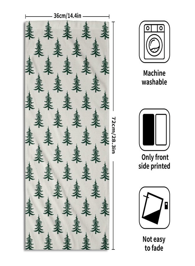 Aytipun Green Christmas Hand Towels for Bathroom Set of 2 Xmas Tree Print Holiday Themed Decorative Handtowels Soft Absorbent Bath Towel for Home Guest Room Hotel Gym Spa - Image 2