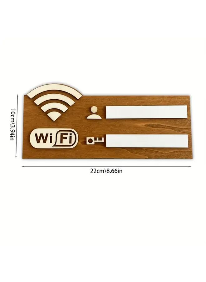 Vintage Wooden Wall Mounted WiFi Password Sign With Golden Letters Home Decor - Image 4