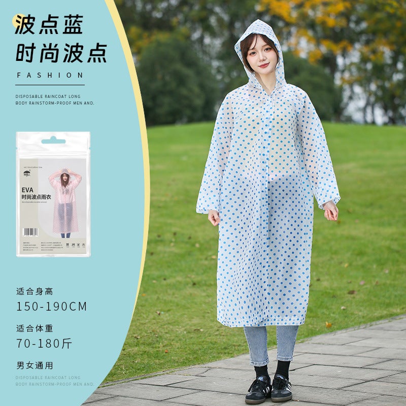 Eva Non-Disposable Raincoat Thickened Fashion Outdoor Adult Children Travel Raincoat Poncho - Image 1