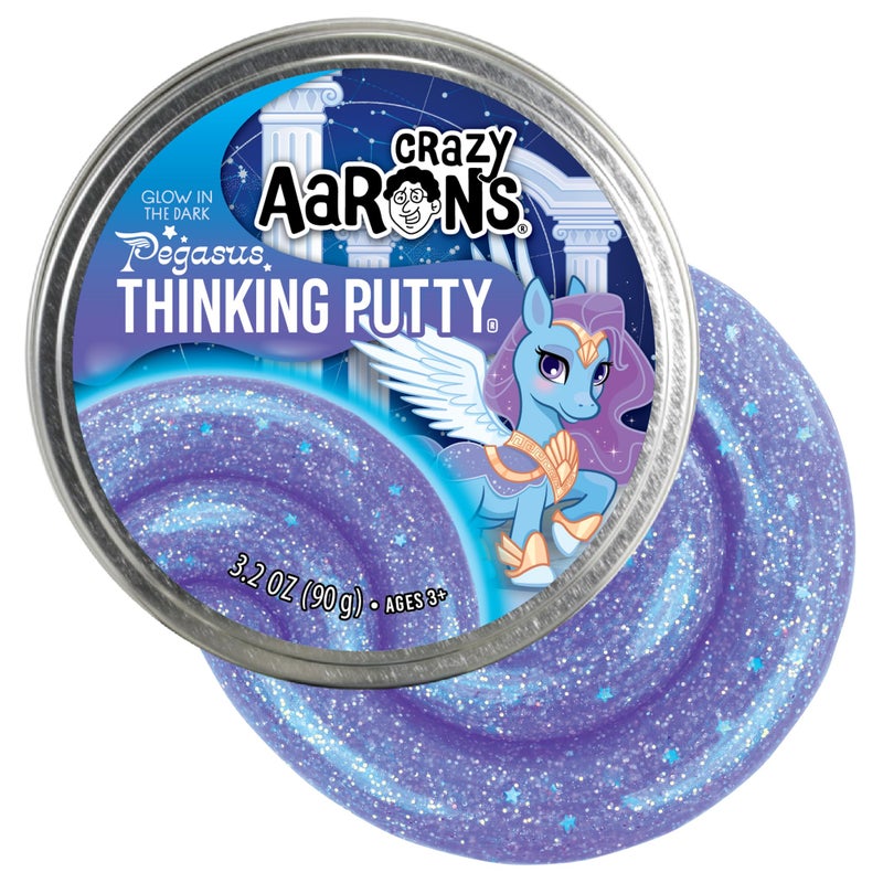 Crazy Aarons Thinking Putty Pegasus Glow in The Dark Sensory Putty for Kids and Grown ups in a 4 Tin Creative and Endless Fun Stress Relief Therapy Toys Never Dries Out Made in USA - Image 2