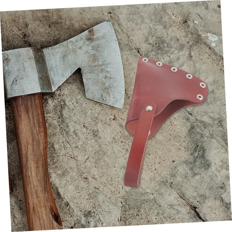Leather Camping Axe Protector Hatchet Cover Sheath Head Ax - Image 3