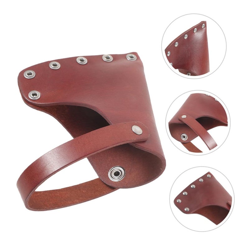 Leather Camping Axe Protector Hatchet Cover Sheath Head Ax - Image 5