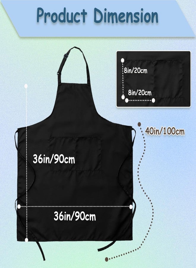 King Mills Unisex 1pkPlus Size Kitchen Cooking Aprons With Pockets, Ideal For Xl Xxl Or Waist W38+. Extra Large And Long.(Black) - Image 3