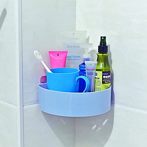 MOHAK MOHAK Multipurpose ABS Plastic Strong Adhesive Kitchen Bathroom Wall Bathroom Shelf and Corner Without Drilling Storage Rack Combo 11  - Image 2